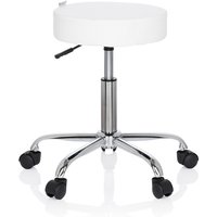 hjh OFFICE Hocker / Drehhocker OPERATOR II Kunstleder, weiß von hjh OFFICE