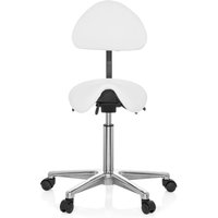 hjh OFFICE Hocker / Drehhocker TOP WORK 20 Kunstleder, weiß von hjh OFFICE