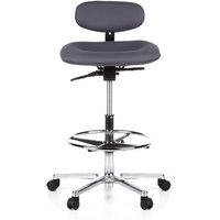 hjh OFFICE Hocker / Drehhocker WORK MF Stoff, anthrazit von hjh OFFICE