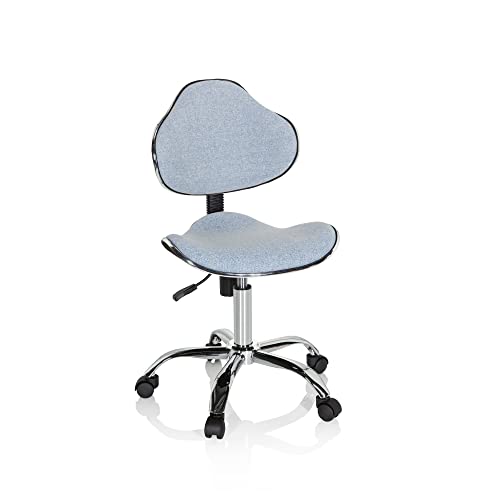 hjh OFFICE Kinder Schreibtischstuhl KIDDY GTI-3 Stoff Hellblau Kinderbürostuhl Drehstuhl ergonomisch, mitwachsend, 634132 von hjh OFFICE