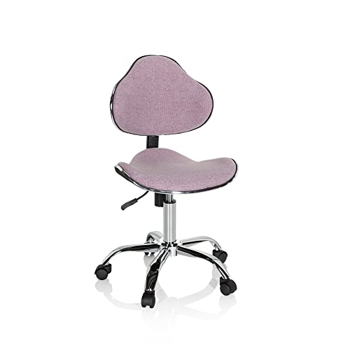 hjh OFFICE Kinder Schreibtischstuhl KIDDY GTI-3 Stoff Rosa Kinderbürostuhl Drehstuhl ergonomisch, mitwachsend, 634131 von hjh OFFICE