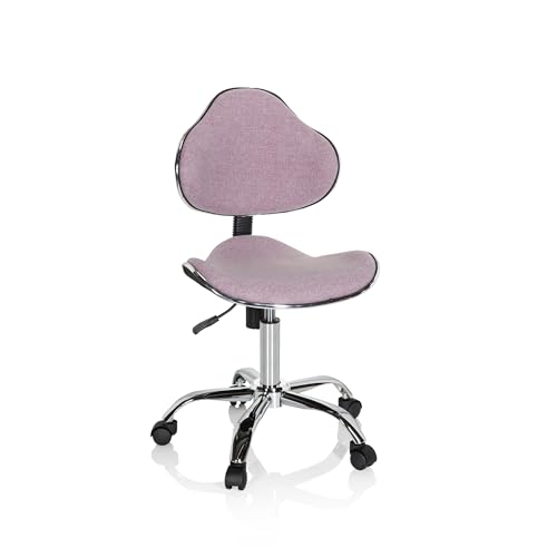 hjh OFFICE Kinder Schreibtischstuhl KIDDY GTI-3 Stoff Rosa Kinderbürostuhl Drehstuhl ergonomisch, mitwachsend, 634131 von hjh OFFICE