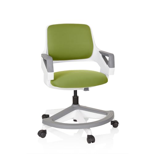hjh OFFICE Kinder- und Jugendstuhl Kid Flex Mitwachsender Drehstuhl, Verstellbare Rückenlehne & Fußablage, Grün von hjh OFFICE