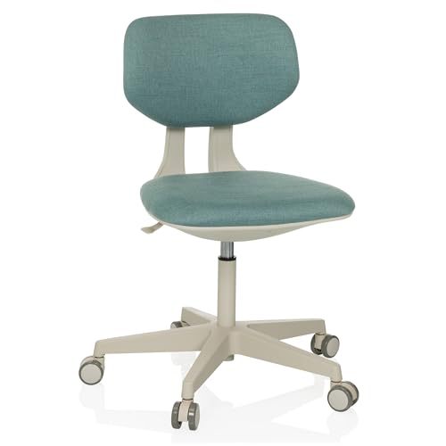 hjh OFFICE Kinderdrehstuhl mit höhenverstellbarer Rückenlehne Kid Classic Mitwachsender Schreibtischstuhl für Kinder von 6-12 Jahre, Blau von hjh OFFICE