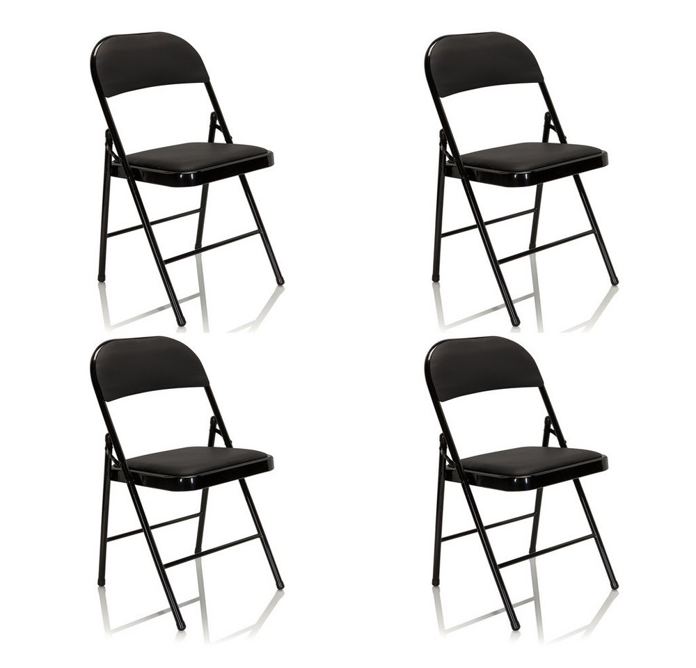 hjh OFFICE Klappstuhl Klappstuhl 4er Pack TUDELA Kunstleder, gepolstert, Faltstuhl Besucherstuhl Konferenzstuhl, Metall-Gestell hjh OFFICE Klappstuhl Klappstuhl 4er Pack TUDELA Kunstleder, gepolstert, Faltstuhl Besucherstuhl Konferenzstuhl, Metall-Gestell von hjh OFFICE