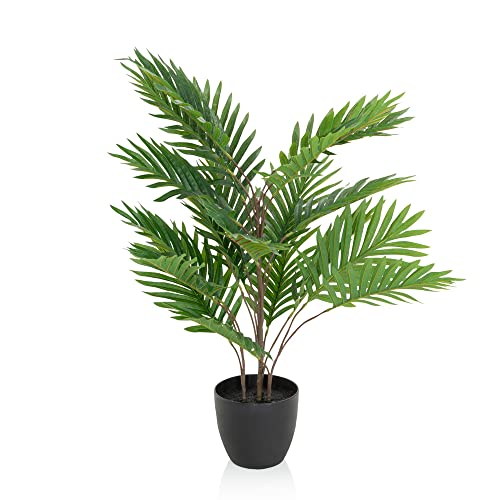 hjh OFFICE Kunstpflanze Areca Höhe 70 cm Grün Deko Goldfruchtpalme pflegeleicht Zimmerpalme künstlich, 871009 von hjh OFFICE