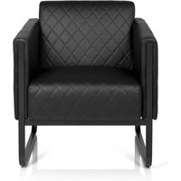 hjh OFFICE Loungesessel ARUBA BLACK Gestell schwarz Kunstleder, 1-Sitzer, schwarz von hjh OFFICE