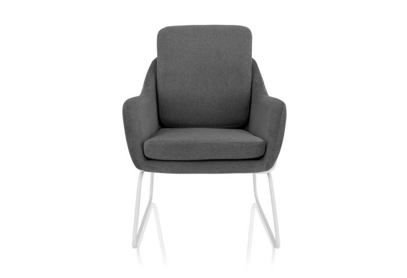 hjh OFFICE Loungesessel Loungesessel LAGUNO W Stoff mit Armlehnen, Sessel Polsterstuhl mit abnehmbaren Kissen von hjh OFFICE