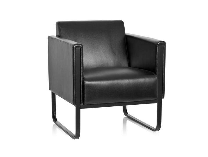 hjh OFFICE Loungesessel Polstersessel BALI BLACK Kunstleder mit Armlehnen, Sessel gepolstert mit Metallgestell, schwarz hjh OFFICE Loungesessel Polstersessel BALI BLACK Kunstleder mit Armlehnen, Sessel gepolstert mit Metallgestell, schwarz von hjh-OFFICE