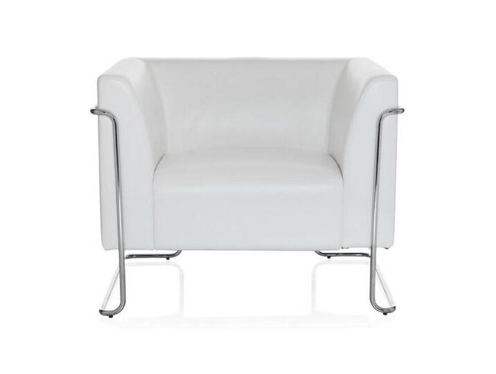 hjh OFFICE Loungesessel Polstersessel CURACAO Kunstleder mit Armlehnen, Sessel gepolstert mit Metallgestell, weiß hjh OFFICE Loungesessel Polstersessel CURACAO Kunstleder mit Armlehnen, Sessel gepolstert mit Metallgestell, weiß von hjh-OFFICE