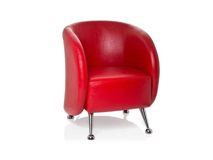 hjh OFFICE Loungesessel Polstersessel ST. LUCIA Kunstleder mit Armlehnen, Sessel gepolstert mit Metallgestell, pflegeleicht, rot hjh OFFICE Loungesessel Polstersessel ST. LUCIA Kunstleder mit Armlehnen, Sessel gepolstert mit Metallgestell, pflegeleicht, rot von hjh-OFFICE