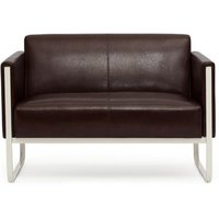 hjh OFFICE Loungesofa ARUBA Gestell lichtgrau Kunstleder, 2-Sitzer, braun hjh OFFICE Loungesofa ARUBA Gestell lichtgrau Kunstleder, 2-Sitzer, braun von hjh OFFICE