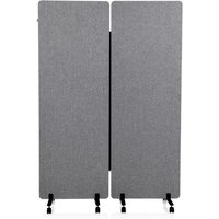 hjh OFFICE Mobiles Akustik-Trennwand-System FLEXMIUT 2er Set, dunkelgrau von hjh OFFICE