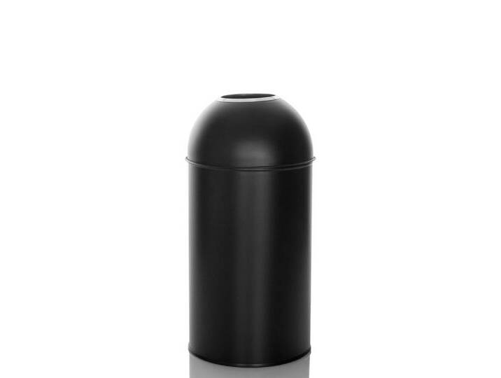 hjh OFFICE Mülleimer Mülleimer CLEAN OR 50 Eisen, 50 Liter, Offener Abfallbehälter Abfalleimer Papierkorb, schwarz von hjh-OFFICE