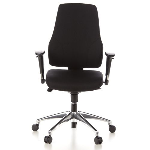 hjh OFFICE PRO-TEC 200 Bürostuhl Drehstuhl Büro-Stuhl Stoff schwarz Aluminium von hjh OFFICE