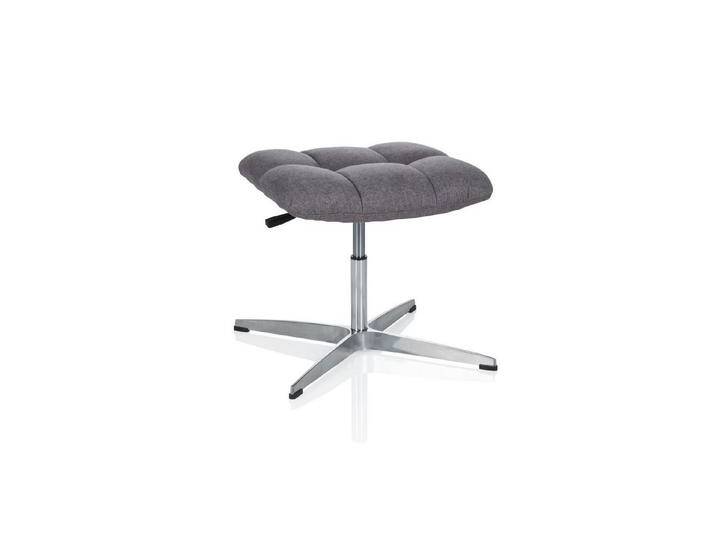 hjh OFFICE Polsterhocker Polsterhocker SARANTO Stoff, Hocker gepolstert, grau, Hocker, Grau von hjh-OFFICE
