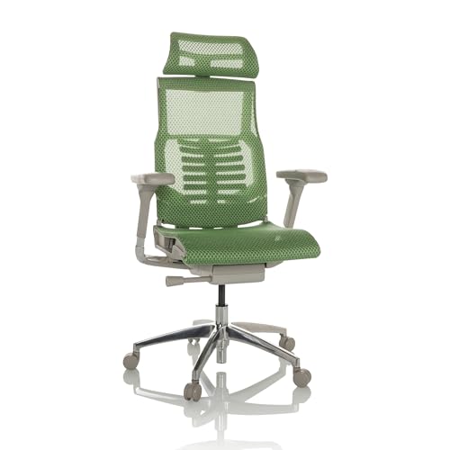 hjh OFFICE Profi Bürostuhl POFIT G GEN2 Netz ergonomischer Drehstuhl mit Flexibler Lordosenstütze, Grün, 652283 von hjh OFFICE