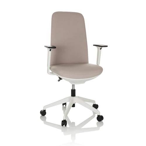 hjh OFFICE Profi Bürostuhl NESTORA Stoff, moderner Drehstuhl bequem gepolstert, hohe Rückenlehne, Beige 760019 von hjh OFFICE