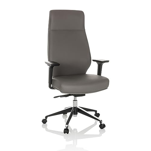 hjh OFFICE Profi Chefsessel VITORO ECO Kunstleder Drehstuhl mit hoher Rückenlehne ergonomisch, Dunkelgrau, 729455 von hjh OFFICE