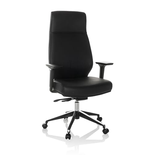 hjh OFFICE Profi Chefsessel VITORO ECO Kunstleder Drehstuhl mit hoher Rückenlehne ergonomisch, Schwarz, 729453 von hjh OFFICE