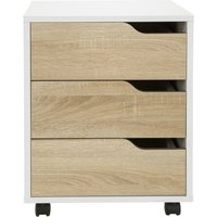 hjh OFFICE Rollcontainer ORGANISER I, eiche hell / weiß von hjh OFFICE