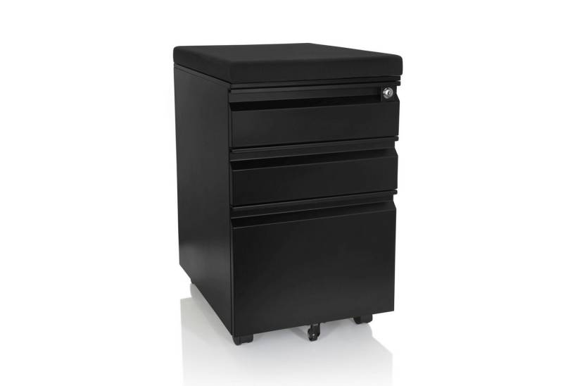 hjh OFFICE Rollcontainer Rollcontainer COLOR OS Stahl, Aktenschrank Schreibtisch mit Schubladen, Büro Kommode mit Rollen von hjh OFFICE