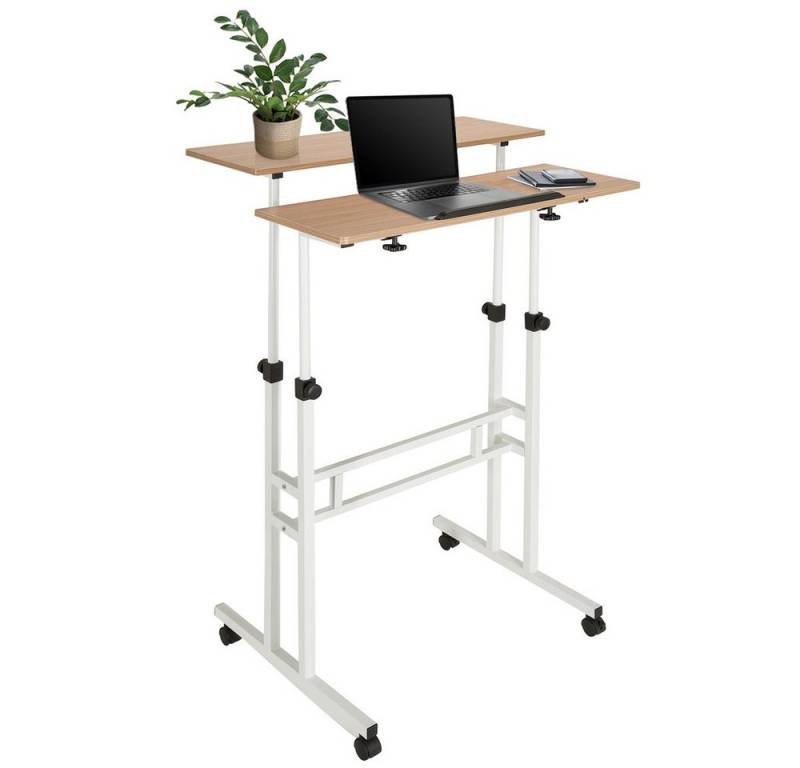 hjh OFFICE Schreibtisch WORKSTATION I Stehschreibtisch H/B/T: (1 St), Computertisch Bürotisch Schreibtisch höhenverstellbar von hjh OFFICE