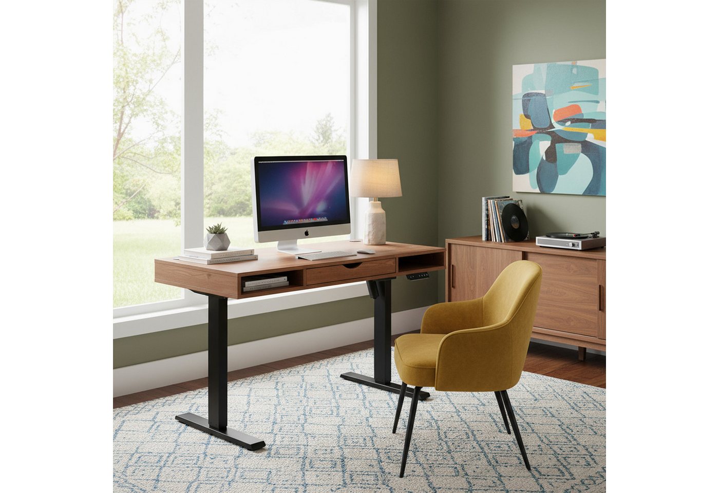 hjh OFFICE Schreibtisch Worktime Style Computertisch höhenverstellbar (1 St), Stehtisch Bürotisch Computertisch verstellbar von hjh OFFICE