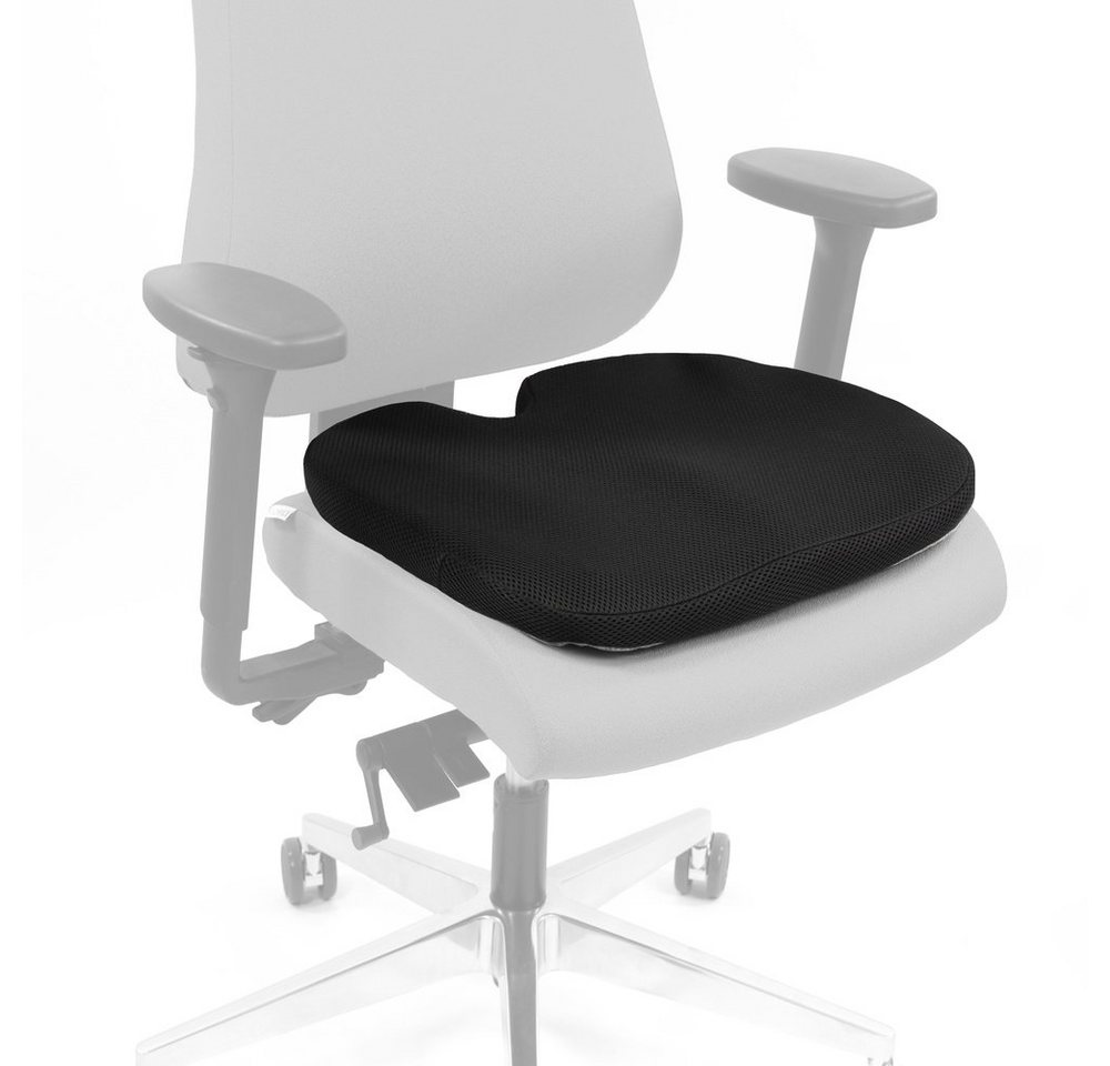 hjh OFFICE Sitzkissen Sitzkissen MEDISIT III Stoff, Stuhlkissen ergonomisch geformt, Gel-Kissen von hjh OFFICE