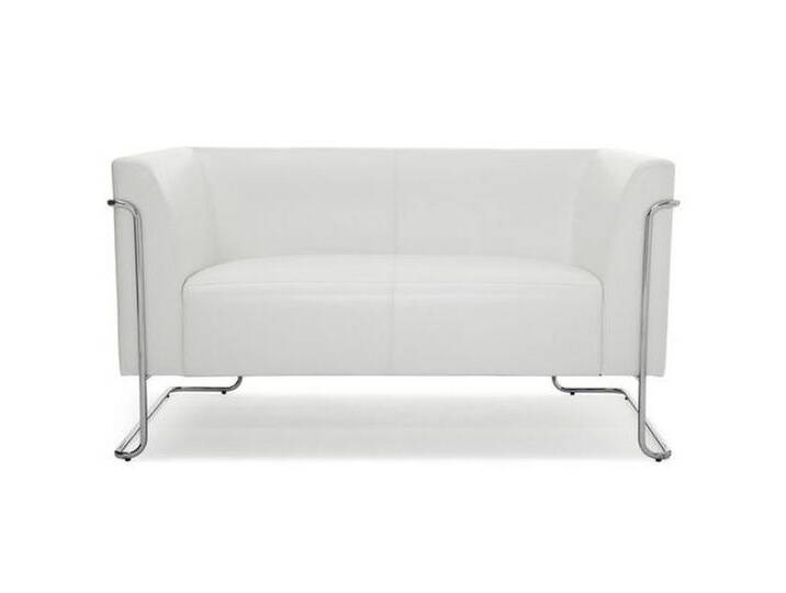 hjh OFFICE Sofa Lounge Sofa CURACAO Kunstleder mit Armlehnen, 1 St, Loungesofa Couch, bequem gepolstert, weiß von hjh-OFFICE