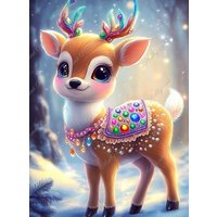 Diy Diamond Painting Vollbild Rentier Reh Weihnachten Winter Schnee Fairydust-steine 30x40 - 70x95cm Wahlleinwand Rund Oder Eckig Diy Diamond Painting Vollbild Rentier Reh Weihnachten Winter Schnee Fairydust-steine 30x40 - 70x95cm Wahlleinwand Rund Oder Eckig von hobbyandprints