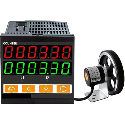 hocvseo Digitaler Längenmesser Zähler, Entfernungsmesser, 0-999999 Zählbereich, Mit Encoder Und Gummirad, Für Kabel Angelschnur von hocvseo