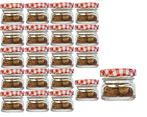hocz 20er Set Sturzgläser Mini Gläser | Füllmenge 30 ml | Deckelfarbe Rot Kariert | To 43 Rundgläser Marmeladengläser Obstgläser Einweckgläser Honig Gläser Einmachgläser Probiergläser, Imker hocz 20er Set Sturzgläser Mini Gläser | Füllmenge 30 ml | Deckelfarbe Rot Kariert | To 43 Rundgläser Marmeladengläser Obstgläser Einweckgläser Honig Gläser Einmachgläser Probiergläser, Imker von hocz