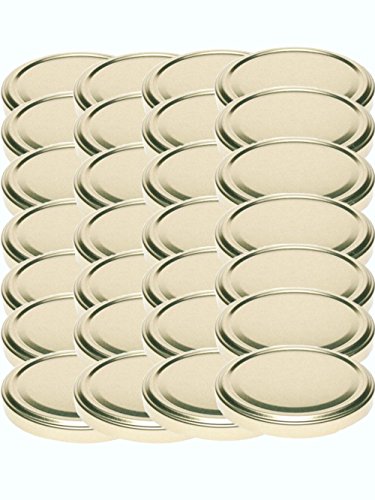 48 Twist-Off-Deckel Verschlüsse Ersatzdeckel Deckel für Sturzgläser Einmachgläser To 66 Passend für 70/125 / 167 ml (Gold) von hocz