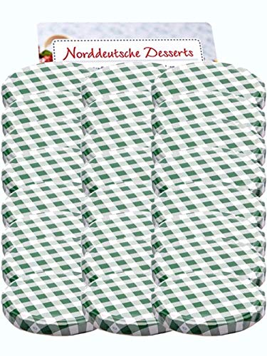 hocz 50er Set Ersatzdeckel Twist-Off-Deckel für Sturzgläser to 82 Grün Karriert Sturzglas passend für 230, 350, 435, 540, 565 ml Einmachgläser Einkochgläser hocz 50er Set Ersatzdeckel Twist-Off-Deckel für Sturzgläser to 82 Grün Karriert Sturzglas passend für 230, 350, 435, 540, 565 ml Einmachgläser Einkochgläser von hocz