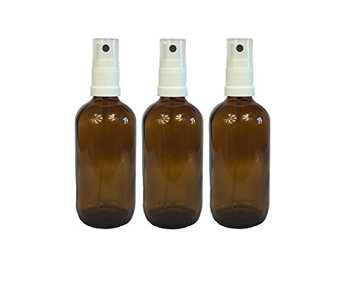 Apotheker-Sprühflasche aus Braunglas Zerstäubereffekt 3 teilig | inkl. 3 Etiketten zum Beschriften | Füllmenge 100 ml | Fingerzerstäuber Sprühflaschen Glasflaschen Parfümzerstäuber Made in Germany von hocz