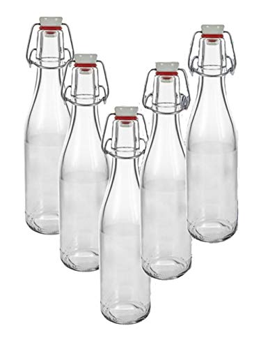 hocz 10er Set Bügelflaschen Bügelflasche Glasflaschen 330ml mit Bügelverschluss zum Selbstbefüllen Bügelflasche Smoothie von hocz