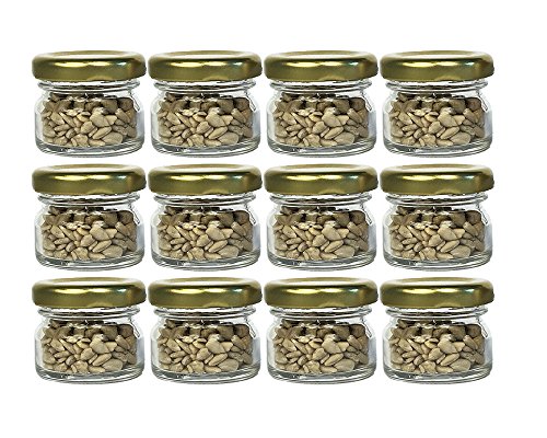 hocz 12er Set Sturzgläser Mini Gläser | Füllmenge 30 ml | Deckelfarbe Gold | To 43 Rundgläser Marmeladengläser Obstgläser Einweckgläser Honig Gläser Einmachgläser Portionsgläser Probiergläser Imker von hocz