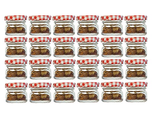 hocz 24er Set Sturzgläser Mini Gläser | Füllmenge 30 ml | Deckelfarbe Rot Kariert | To 43 Rundgläser Marmeladengläser Obstgläser Einweckgläser Honig Gläser Einmachgläser Probiergläser Imker hocz 24er Set Sturzgläser Mini Gläser | Füllmenge 30 ml | Deckelfarbe Rot Kariert | To 43 Rundgläser Marmeladengläser Obstgläser Einweckgläser Honig Gläser Einmachgläser Probiergläser Imker von hocz