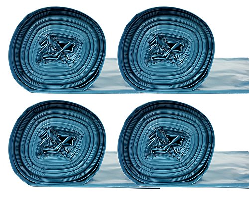 60 x 240 Liter Müllsack | extra reißfest | 15 stück auf Rolle | 60 Stück | 4 Rollen | Typ 290 | Müllsäcke Abfall-Säcke XXL Abfallbeutel | 60 μ | LDPE | Müllbeutel Blauer Engel von hocz