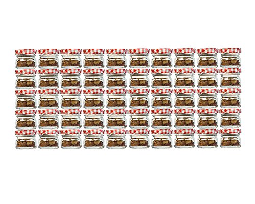 hocz 60er Set Sturzgläser Mini Gläser | Füllmenge 30 ml | Deckelfarbe Rot Kariert | to 43 mit Schraub-Deckel Rundgläser Marmeladengläser Obstgläser Einweckgläser Gläser Einmachgläser hocz 60er Set Sturzgläser Mini Gläser | Füllmenge 30 ml | Deckelfarbe Rot Kariert | to 43 mit Schraub-Deckel Rundgläser Marmeladengläser Obstgläser Einweckgläser Gläser Einmachgläser von hocz