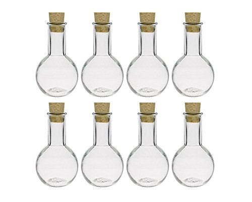 hocz Glasflaschen Set mit Press-korken | 4/6/10 teilig | Füllmenge 100 ml | Tulipano Korkverschluss Likörflasche Ölflasche Glasflasche (4 Stück) von hocz