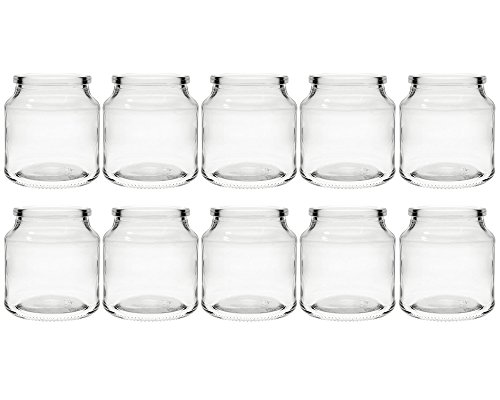 hocz Teelichtgläser Windlicht Set | 10 teilig | Typ 175 ml | Rund Hochwertiges Glas | Glasdose Glasgefäß Tischdeko Teelichtgläser (10 Stück) von hocz