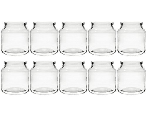 hocz Teelichtgläser Windlicht Set | 10 teilig | Typ 175 ml | Rund Hochwertiges Glas | Glasdose Glasgefäß Tischdeko Teelichtgläser (10 Stück) von hocz