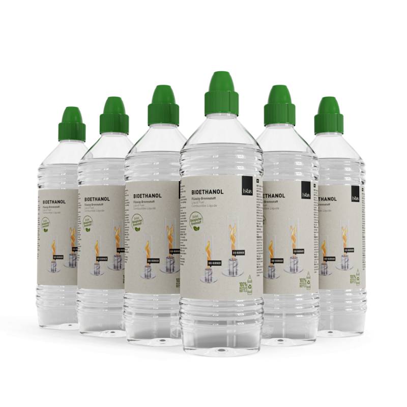 höfats SPIN Bioethanol Flüssig-Brennstoff 1l Flasche (6er Pack) von höfats GmbH