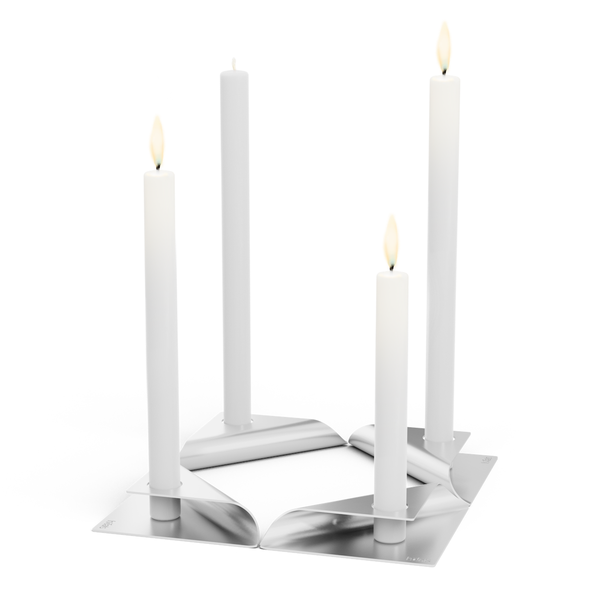höfats Kerzenhalter-Set SQUARE CANDLE silber 4 Stück höfats Kerzenhalter-Set SQUARE CANDLE silber 4 Stück von höfats GmbH