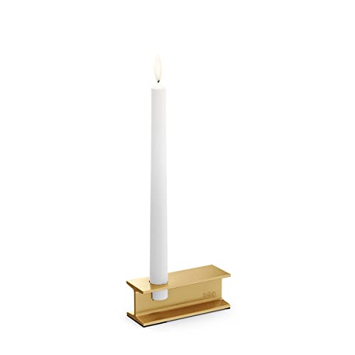 höfats - Henry Metal I Gold - Design Kerzenhalter für eine Stabkerze - moderner Kerzenständer im Industrial Stahlträger-Style - aus Aluminium - Dekoration für Hochzeiten, Geburtstage, Geschenkidee von höfats
