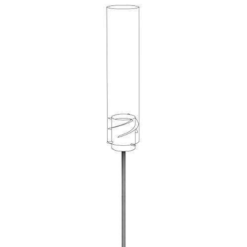 höfats - SPIN Erdspieß aus Edelstahl - SILBER 3-teilig 99 cm - ermöglicht Einsatz als Gartenfackel - Zubehör für SPIN von höfats