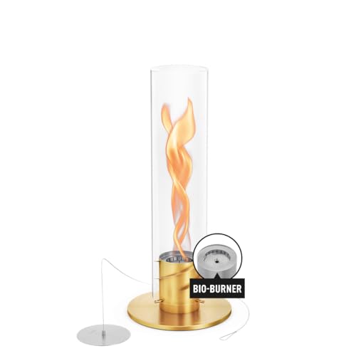 höfats - Spin 1200 Gold NEUES Modell mit verlängerter Brenndauer Dank innovativer Brenntechnologie - flüssig Bioethanolkamin, Edelstahl Tischfeuer, wärmender Tischkamin für Indoor und Outdoor von höfats