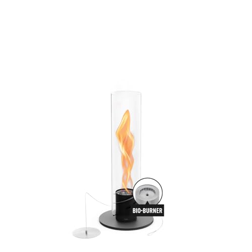 höfats - Spin 900 Schwarz NEUES Modell mit verlängerter Brenndauer Dank innovativer Brenntechnologie - flüssig Bioethanolkamin, Edelstahl Tischfeuer, wärmender Tischkamin für Indoor und Outdoor von höfats